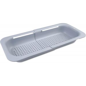 Eryi-Passoire À Poser Sur L'évier (36-49cm), Extensible Panier De Vidange De Cuisine, Passoire Retractable En Plastique Pour Égoutter Les Pâtes Cuites, Laver Les Légumes Et Les Fruits (Gris) - Neuf