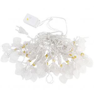 Hjlian Guirlande Lumineuse Led Etanche En Forme De Cour Pour Decoration De Noel Interieure, 220 V, Blanc Chaud, Prise Ue 220 V - Neuf