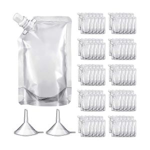 100 Pcs Portable Transparent En Plastique Bec Pochette Pochette En Plastique pour Boisson Liquide Pochette Scell&eacute;e Packagi - Neuf