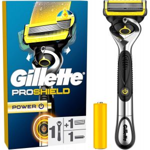 LETNERNY-Rasoir Pour Hommes Proshield Power, Manche Réutilisable Et Cartouche De Recharge A 5 Lames Ultra-Affutées, Nouvelle Bande Lubrifiante Pour Un Ra De Près Et Un Confort Incroyables - Neuf
