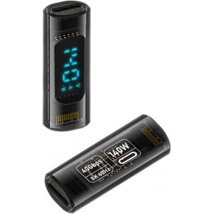 Lot de 2 adaptateurs USB 4.0 C enti&egrave;rement fonctionnels - Coupleur USB type C 4.0 femelle vers femelle - Affichage de la tension/de la puissance - Pour 40 Gbps PD140W 8K @ 60 Hz Thunderbolt - Neuf