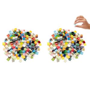 500 Pi&egrave;ces De Mosa&iuml;que En Verre De Formes Vari&eacute;es Pour Loisirs Cr&eacute;atifs Et D&eacute;coration Int&eacute;rieure - Neuf