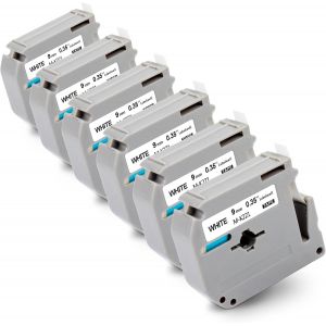 Compatible 9mm Ruban pour Brother M Tape M-K221 MK221 MK221bz M-K221s MK231s Noir sur Blanc Ruban &Eacute;tiqueteuse pour Brother PT-55 PT-65 PT-60 PT-70 PT-80 PT-85 PT-90 PT-M95 PT-45M, 6-Pack - Neuf