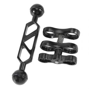 Torche Légère De Plongée Sous-Marine En Alliage D'aluminium Double Bras À Rotule Et 1 Ensemble De Pince De Clip Papillon Support Fo - Neuf