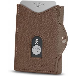 TRAHOO-Portefeuille Homme Cuir - Porte Carte Bancaire Anti Piratage RFID - Trifold (Marron Fonc&eacute;) - Neuf