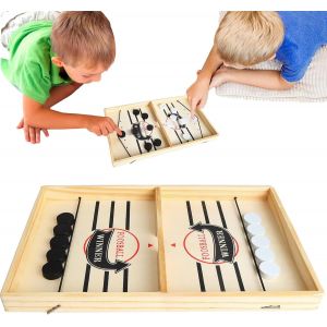 PLAY-Jeu De Soci&eacute;t&eacute; Rapide Slingpuck, Fast Sling Puck Game, Jeu De Palet &Agrave; Fronde Rapide, Catapult Board Game, Jeux De Soci&eacute;t&eacute; Pour Deux Joueurs, Jeu Super Winner Pour L'Interaction Parent-Enfant - Neuf