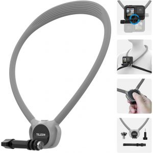 SE 2.0 Neck Mount with Built-in Rotation, Air Cushion, Chest Strap for Action Cameras, Hands-Free POV Video Vlog Mount for GoPro Hero 13 12 11 DJI Action 5 Pro 4 Insta360 - Neuf