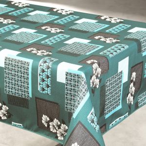 Nappe Anti Taches Motif Fleur Et Forme G&eacute;om&eacute;trique - Neuf