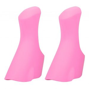 1 Paire De Housses De Guidon De Velo En Silicone, Poignees De Protection Confortables Pour Velo De Route, Accessoire De Cyclisme, Rose - Neuf