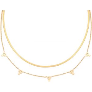 Kal-Collier Symbole Psychologie Acier Inoxydable Psi Psychiatrie Double Couche Chaîne Serpent Alphabet Grec Signe Médical Bijoux Pour Femmes Hommes - Neuf