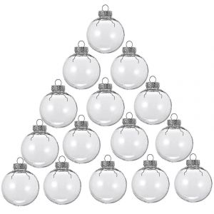 Noël 15 Pcs Boules De Noël Rondes Claires Boules De Noël Remplissables De Boules De Noël En Plastique - Neuf