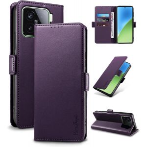 KALANKA-Coque pour Xiaomi 15 - [Blocage RFID] Housse &Eacute;tuis de Protection PU Luxe [Magn&eacute;tique] [Fente Carte] [Stand] Portefeuille Flip Case,[Violet] - Neuf
