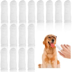 Fchhk-Brosse A Dent Chien,16 Pcs Brosse À Dents Pour Chien Et Chat Brosse À Dent Doigtier Souple Pour Animaux De Compagnie Nettoyage Dentaire Pour Chiens Et Chats Brosse À Dents De Doigt D'animal Fam - Neuf