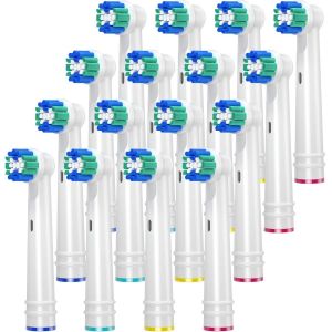 Nsiecd-T&ecirc;te De Brosse De Remplacement Pour Oral B, 16 Paquets De T&ecirc;tes De Brosse &Agrave; Dents &Eacute;lectrique Pour Oral B, T&ecirc;tes De Brosse Classic Precision Clean Pour Oral B, Vitality Pro Smart Genius Series - Neuf