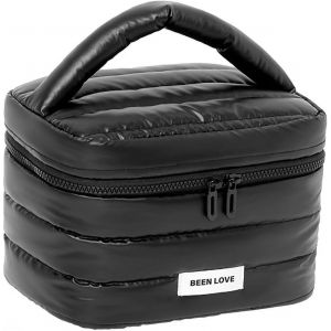 MAA-Trousse de maquillage portable de grande capacité pour femmes et filles, accessoires de lavage de voyage, pochette à fermeture éclair, doudoune en tissu imperméable, sac à main de gym, sac de - Neuf