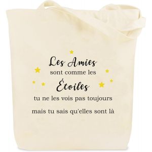 KALANKA-Cadeau Meilleure Amie Cadeau Fete Des Meres Cadeaux Fete Des Peres Noel Anniversaire Saint Valentin Retraite Merci Halloween Paques Petits Avent Original Utile Tote Bag Pour Meilleure Amie - Neuf