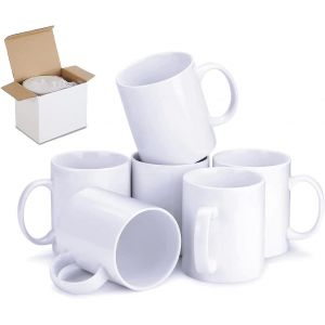 Tasses &Agrave; Sublimation Blanches De 11 Oz - Tasses &Agrave; Sublimation Avec Rev&ecirc;tement &Agrave; Chaud Avec Bo&icirc;te Antichoc Gratuite (6) - Neuf