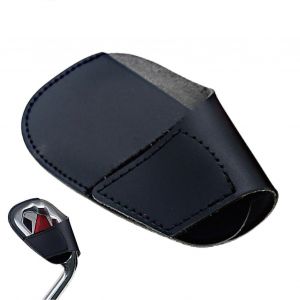 Couvre-Clubs De Golf En Cuir, Ensemble De Housses De Protection Portables En Metal Pour Fairways, Bois, Drivers Et Hybrides, Noir - Neuf