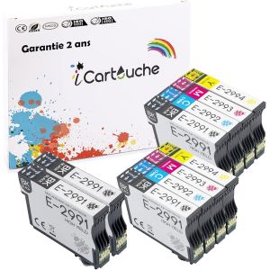 Cartouche d'encre Compatible pour Epson 29XL Expression Home XP-235 XP-245 XP-247 XP-255 XP-257 XP-332 XP-335 XP-342 XP-345 XP-352 XP-355 XP-432 XP-435 XP-442 XP-445 XP-455 (4BK 2C 2M 2Y) - Neuf