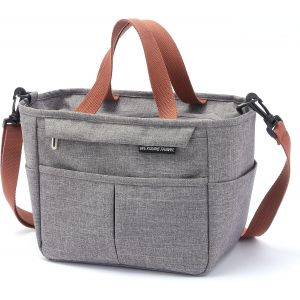 Boîte à lunch, sac à lunch isotherme, mini sac à lunch isotherme étanche, sac à lunch isotherme portable, sac à lunch pour pique-nique/école/bureau (gris) - Neuf