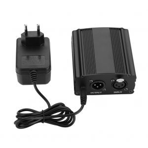 Mini alimentation fantome 1 canal 48 V avec adaptateur secteur pour microphone a condensateur, prise UE - Neuf
