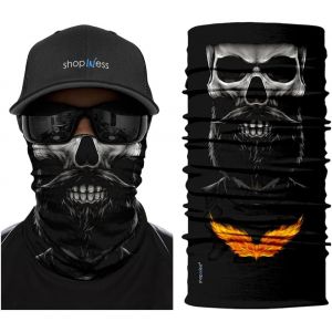 Jfkjg-Cache-Cou Foulard Multifonctions Unisexe Pour Fêtes Halloween Carnaval Sport Et Activités De Plein Air Tête De Mort Crâne - Neuf