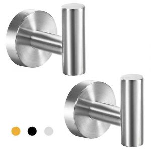 De Mur En Acier Inoxydable Crochets 2-Pack Fini Nickel Bross&eacute; Pour Salle De Bain Et De Cuisine Mural - Neuf