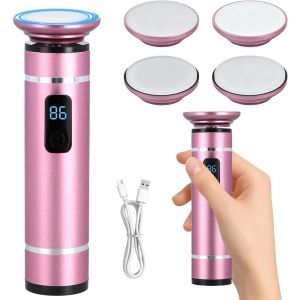 CHECARZHN--NO1-Rapeuse Pieds Électrique Râpe Pieds Electrique Rechargeable Avec 4 Recharge Nano Verre Ponceuse Pieds Pédicure Professionnel Lime Electrique Pied Puissante Callus Remover Pour Femme Ho - Neuf