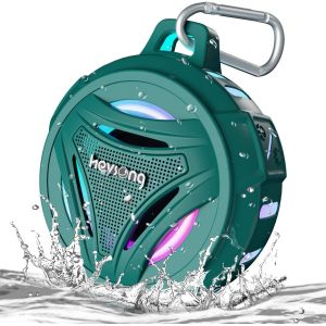 Enceinte Étanche - Portable - Sans Fil - Avec Lumière Led - Ip67-36 Heures De Lecture - Basses Riches - Petit Haut-Parleur Bluetooth Pour Le Camping, La Salle De Bain - Neuf