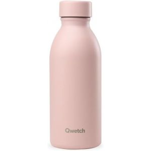 Qwetch - Bouteille Isotherme 500ml Vert Tilleul - Icon - Gourde Design Compacte Et &Eacute;l&eacute;gante Inox Recycl&eacute; - 24h Froid Et 12h Chaud - Etanche, Sans Bpa - Neuf
