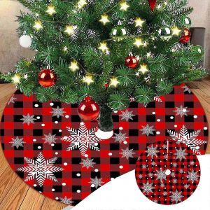 Jupe de sapin de No&euml;l, jupe de sapin de No&euml;l P&egrave;re No&euml;l am&eacute;ricain pour d&eacute;corations de No&euml;l, tapis de sapin pour d&eacute;coration int&eacute;rieure pour les f&ecirc;tes de fin d'ann&eacute;e et le Nouvel An - Neuf