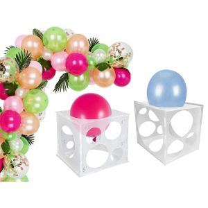 Bo&icirc;te de calibrage de ballons pliable en plastique (2 pi&egrave;ces) avec 11 trous - Neuf