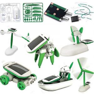 1 x kit de robot solaire cr&eacute;atif bricolage 6 en 1 jouet d'apprentissage &eacute;ducatif pour les enfants - Neuf