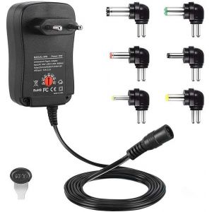LORANKA-Adaptateur Secteur Chargeur, Universel 12W/30W 8.4V 3V 4.5V 5V 6V 7.5V 9V 12V 1000mA 1A 2000mA 2A Remplacement de Commutation &agrave; Tension Multiple r&eacute;gul&eacute; (3V-12V 30W EU) - Neuf