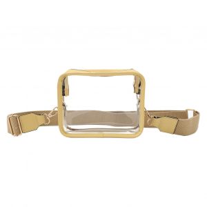 Sac A Bandouliere Transparent En Pvc Avec Fermeture Eclair, Impermeable, Approuve Pour Le Stade, Pour Le Fitness Et Le Shopping, Orange - Neuf