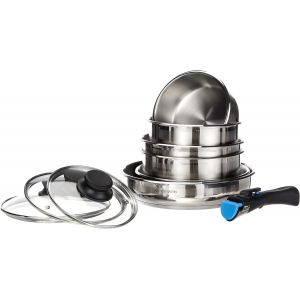 Jexnovashop-5540 Batteries De 10 Pi&egrave;ces Inox, Acier Inoxydable, 9 X 26 X 5 Cm - Neuf