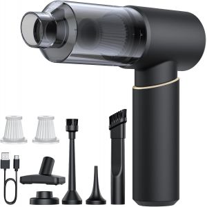 MEVRONISSHOP-Aspirateur Voiture,16000Pa Aspirateur a Main avec Moteur sans Brosse, Aspirateur Voiture Puissant sans Fil Rechargeable, Aspirateur sans Fil pour Le Bureau, Maison, Les Poils d'animaux - Neuf