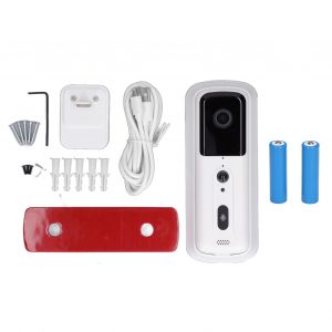 Sonnette video sans fil 1080p 2MP, objectif grand angle PIR, commutation automatique, pour maison et bureau, compatible Tuya - Neuf