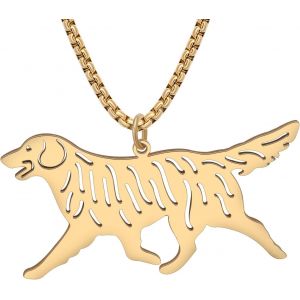 Kal-Collier De Chien Cute Avec Pendentif En Acier Inoxydable Plaqué Or 18k Bijoux De Mode Pour Chien Cadeaux Pour Femme Filles Maman Chien - Neuf