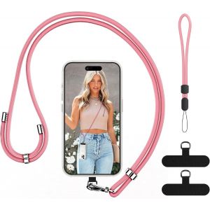 MAA-Cordon Telephone Portable-Lot de 2 Laniere Ttéléphone Portable réglables et Sangles de Poignet Collier Chaine pour iphone compatible avec la plupart des téléphones portables-2 Patchs - Neuf