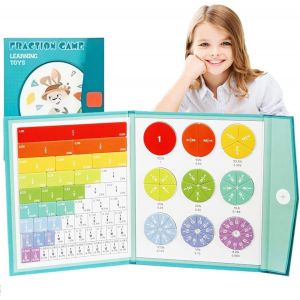 KAL-Fraction Game, Magnetic Fraction Educational Puzzle, Magnetic Score Disk Demonstrator, Jeu Magnétique De Fractions, Puzzle Éducatif De Fraction Magnétique, À Partir De 5 Ans - Neuf