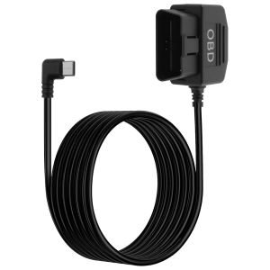 MEVRONISSHOP-C&acirc;ble d'Alimentation OBD pour Dash Cam USB-C 90&deg; Angle Droit, Adaptateur OBD2 avec Bouton de Commutation, Mode Surveillance 24h, Protection Basse Tension, Plug and Play, Longueur 3,5m (1 - Neuf