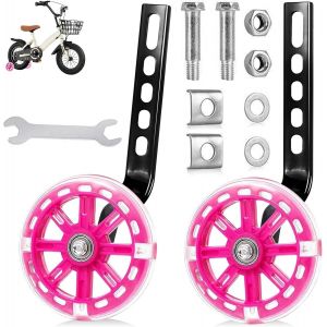 Kal-Stabilisateur Velo Enfant, Vélo Roue Auxiliaire, Roues D'entraînement Réglables, Stabilisateur Roue Velo, Roulette Velo Enfant, Roues Vélo En Fant, Pour Vélos 12 14 16 18 20 Pouces (A) - Neuf