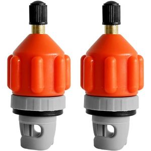 Adaptateur De Valve De Gonflage Pour Pompe À Air De Kayak, 2 Pièces, Adaptateur De Valve Standard, Adaptateur De Pompe Pour Radeau, Stand Up Paddle, Sup (Orange) - Neuf