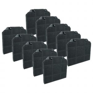vhbw 10x Filtres &agrave; charbon actif compatible avec A Martin/John Lewis/Tricity-Bendix AFC1210X, AFC1230ALU hotte aspirante - 26,5 x 23,7 x 1,6 cm - Neuf