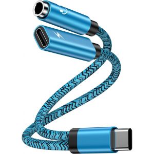 Subzonal-Google Pixel 2 En 1 Adaptateur Usb C Vers Jack 3,5 Mm Pour Casque Et Chargeur Usb Type C Aux Audio Avec C&acirc;ble De Charge Convertisseur Pour Google Pixel 10 9 8 7 6 5/Samsung Galaxy S25 S24 A5 - Neuf