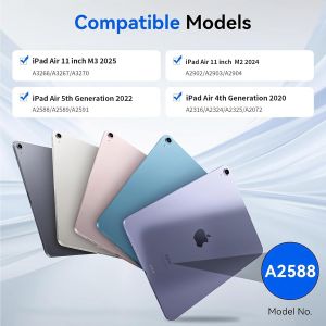 Kalanka-&Eacute;tui Avec Clavier Pour Ipad Air 11"" (M2/M3) 2025/2024, Ipad Air 5e/4e G&eacute;n&eacute;ration 11"" 2022/2020, Dos En Tpu Souple Avec Porte-Crayon, &Eacute;tui Avec Clavier Folio R&eacute;tro&eacute;clair&eacute; Amovible, Violet - Neuf