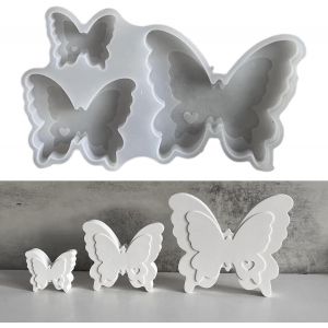 Resine Epoxy Moule Silicone Moule Silicone Resine Epoxy Moule Resine Epoxy Moule En Silicone P&acirc;ques En Forme De Papillon Pour Ar&ocirc;me De Savon En Pierre De Savon Bougies Pl&acirc;tre Artisanat - Neuf