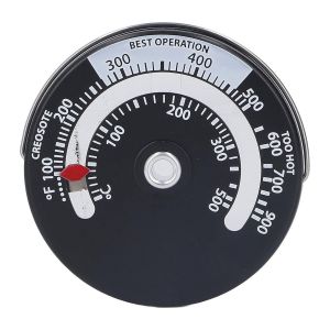 KAL-Thermomètre Magnétique Pour Poêle 0-500¿ Cadran En Alliage D'Aluminium Jauge De Thermomètre De Haute Précision Compteur De Température Du Four Pour Cheminée Poêles À Bois - Neuf