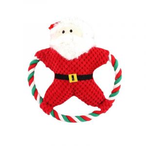 Peluche De Noël Pour Chien, Résistante Aux Morsures, Jouet Pour Animaux De Compagnie, Peluche De Noël Rouge - Neuf
